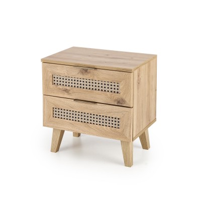Noćni ormarić BORNEO SN-1, artisan hrast/crni