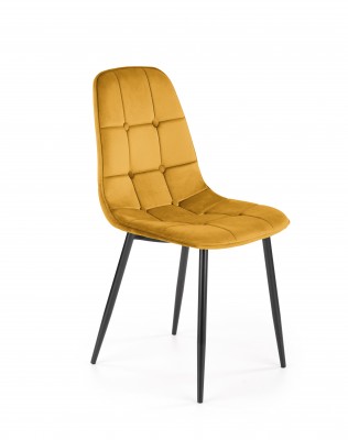Blagovaonska stolica K417, baršun, žuta