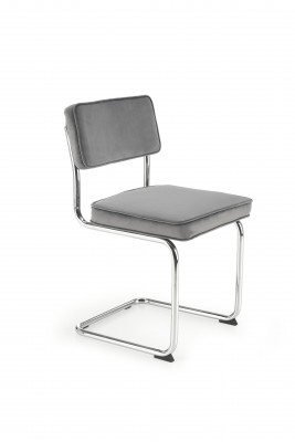 Blagovaonska stolica K510, baršun, siva