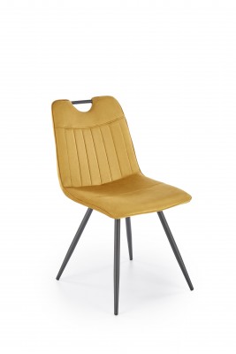 Blagovaonska stolica K521, baršun, žuta
