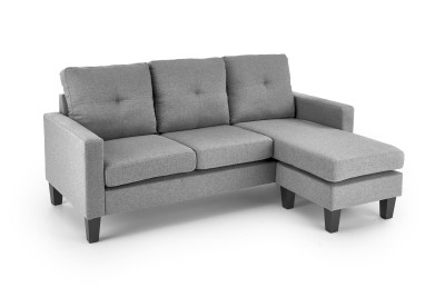 GERSON kauč/sofa s otomanom, siva