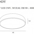 LED stropna lampa ROUNDY C0214, crna mat