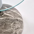 ARIANA c.table, sivi mramor / prozirno
