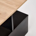 IVA c.table, ručno izrađen hrast / crna