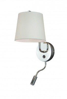 Zidna lampa CHICAGO W0198, krom/bijela