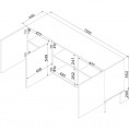Cama palazzo bis komoda 150 3d lazzo bis w 1
