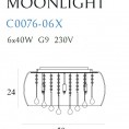 Stropna lampa MOONLIGHT C0076-06X, krom