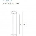 Zidna lampa FLORENCE W0240, mesing