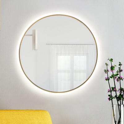 LED ogledalo BRIGHT, zlatni okvir, više veličina