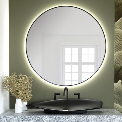 LED ogledalo BRIGHT, crni okvir, više veličina