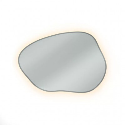 Ogledalo s LED rasvjetom TINY BORDER BRIGHT STAIN I, 100 x 72, srebrna
