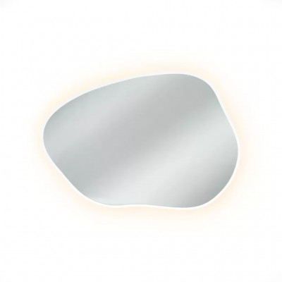 Ogledalo s LED rasvjetom TINY BORDER BRIGHT STAIN I, 100 x 72, bijelo