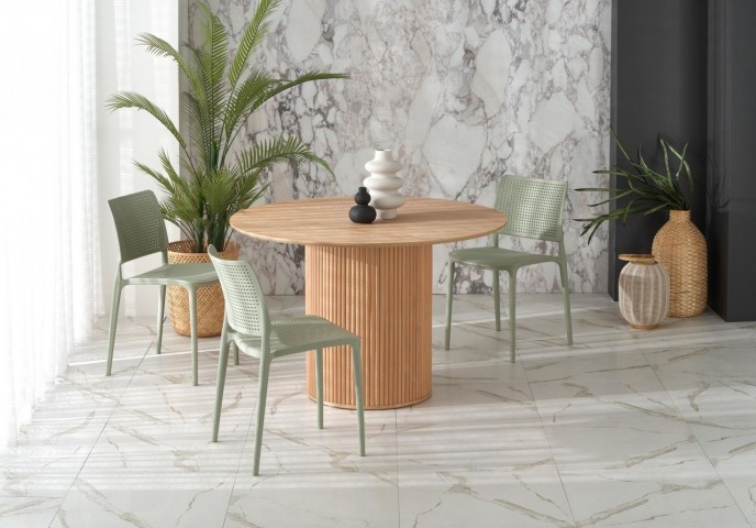 Okrugli stol LOPEZ, 120 cm, prirodni hrast