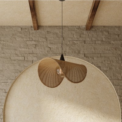 Viseća lampa KOSHI I, P0498, ratan