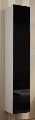 Visoki zidni ormar VIGO 180, bijelo/crno