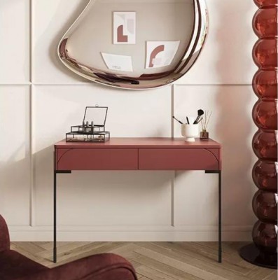 Konzola/toaletni stol SONATIA, 100 cm, bordo crvena