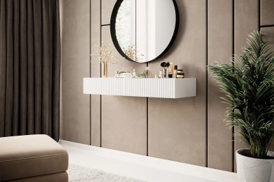 Viseća konzola/toaletni stol NICOLE, 100 cm, bijela