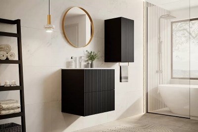 NICOLE zidni ormarić za umivaonik, 60 cm, crni