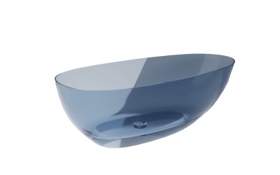 Prozirna samostojeća kada XARA, plavi val, 160 x 75 cm