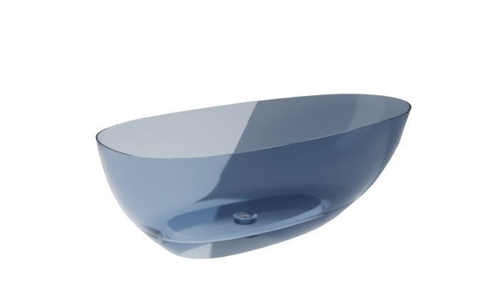 Prozirna samostojeća kada XARA, plavi val, 160 x 75 cm