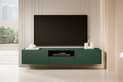 Viseći TV ormarić SCALIA, 190 cm, tamno zeleni