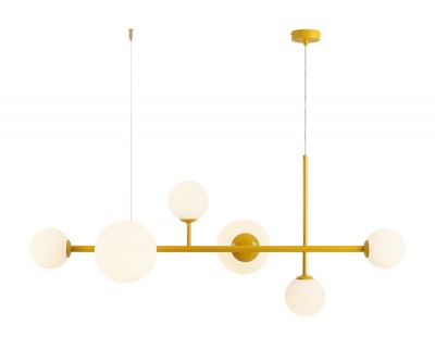Viseća lampa DIONE 6, 130 cm, mustard