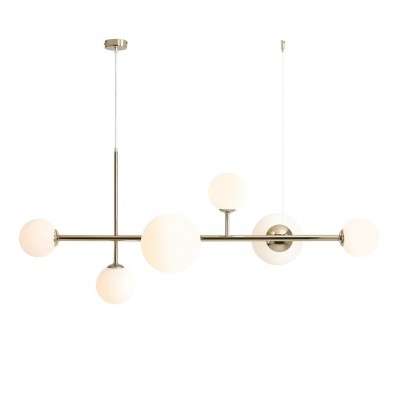 Viseća lampa DIONE 6, 130 cm, zlatna