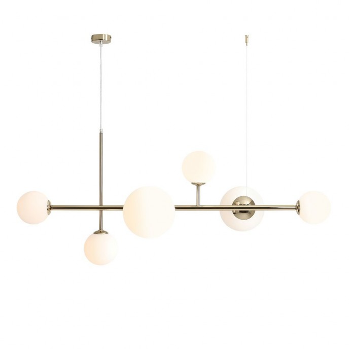 Viseća lampa DIONE 6, 130 cm, zlatna