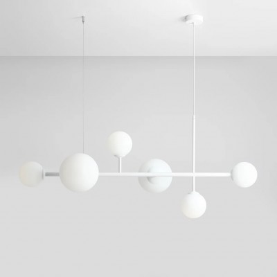 Viseća lampa DIONE 6, 130 cm, bijela