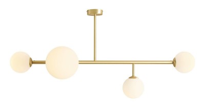 Viseća lampa DIONE 4, 117 cm, mesing