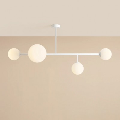 Viseća lampa DIONE 4, 117 cm, bijela