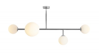 Stropna lampa DIONE 4, 117 cm, krom