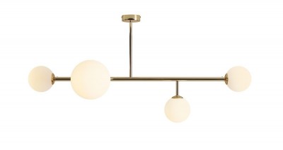 Viseća lampa DIONE 4, 117 cm, zlatna