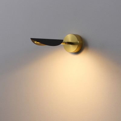 Zidna lampa BUKET 395, crna/zlatna