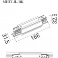 MHT1-IL konektor za napajanje željezničke veze, crni