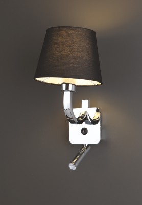 LED zidna lampa DENVER W0192, krom/crna