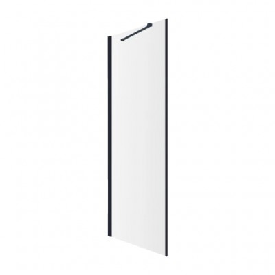 MANHATTAN tuš bočna stijenka, 80 cm, mat crna/prozirno staklo