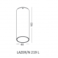 Stropna lampa LAZER/N 219 L bijela