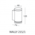 Vanjska zidna lampa WALLY 215/1 GU10, crna