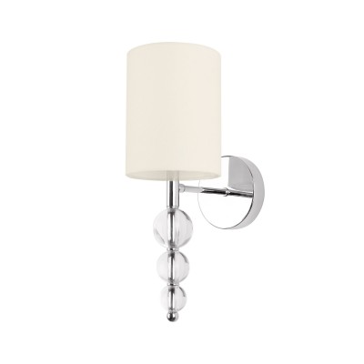 Zidna lampa ELEGANCE W0600, krom/bijela