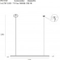 Viseća lampa TRIO P0310D, crna